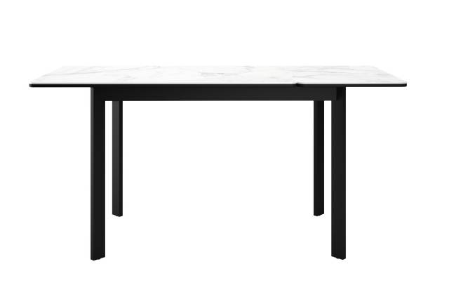 Стол DikLine LK110 Керамика Белый мрамор/подстолье черное/опоры черные