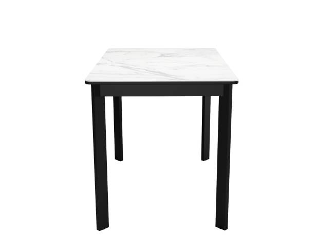 Стол DikLine LK110 Керамика Белый мрамор/подстолье черное/опоры черные