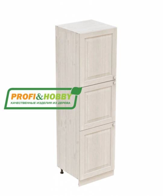 Пенал 2220 х 600 х 560 филенка, 3 двери (без полок), сосна, без покраски