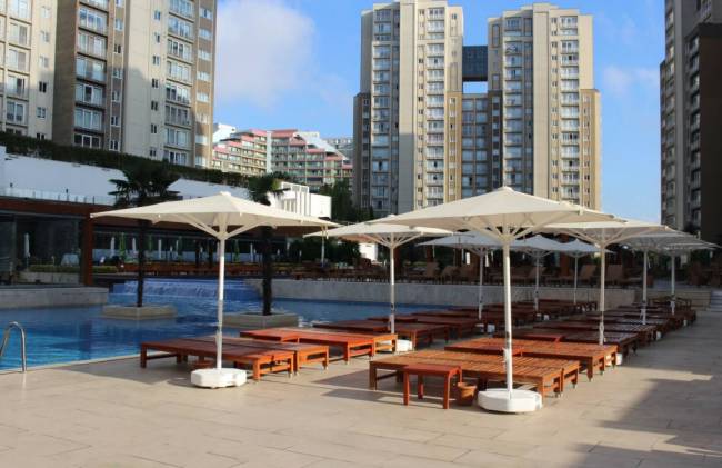 Зонт профессиональный 2.5х2.5 м Avocado бежевый 2500х2500 мм Зонт профессиональный 2.5х2.5 м Avocado бежевый 2500х2500 мм