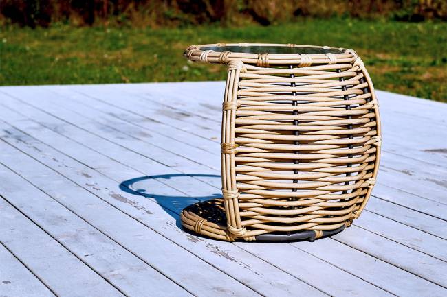 MOKKA MAJORCA боковой столик, цвет соломенный