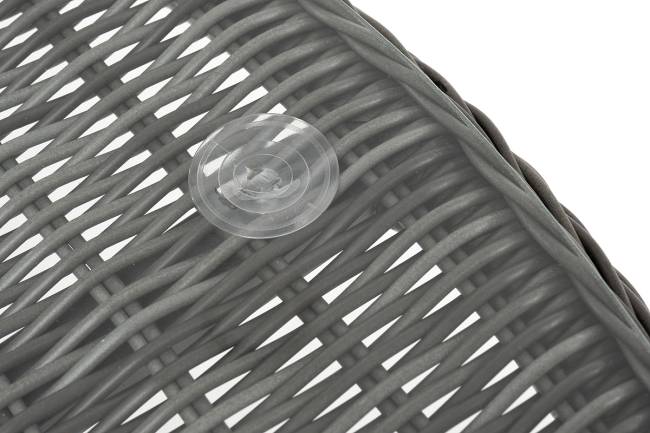 "Эспрессо" плетеный круглый стол, диаметр 118 см, цвет графит