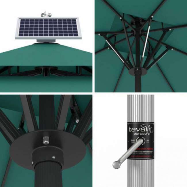 Зонт профессиональный 4х4 м Atlantic Solar антрацит, бежевый 4000х4000 мм