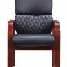 Стул руководителя Everprof President Wood CF Экокожа Черный