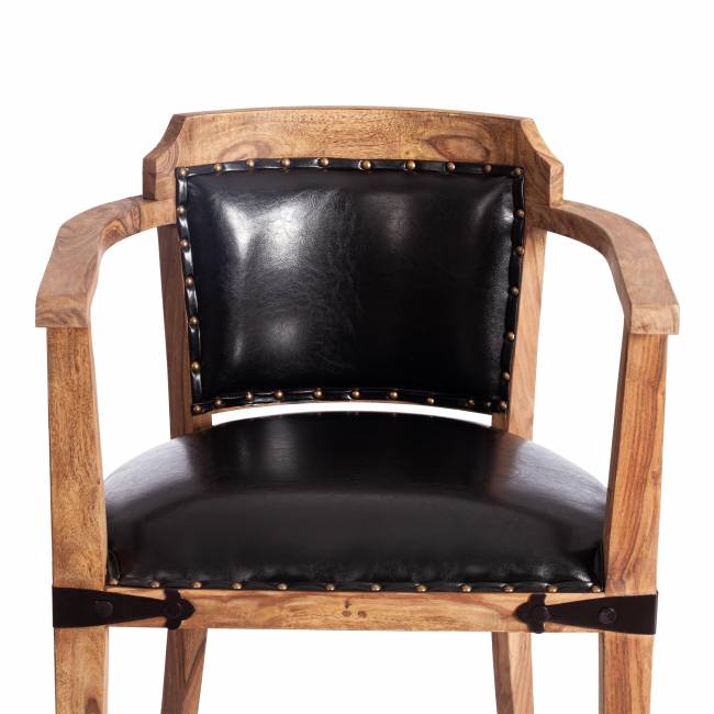 Кресло Бомбей (CW-6374) Нью/New массив палисандра, 60х53х84см, натуральный тонированный натуральный палисандр