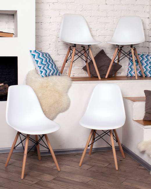 Стул Eames Style DSW белый (разборный каркас) Стул Eames Style DSW белый (разборный каркас)