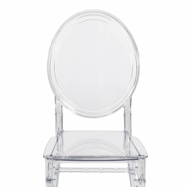 Стул MEDALION (mod. 921) пластик, 39 х 49 х 90,5 см, Transparent (Прозрачный)  (Комплект из 2 шт.) прозрачный пластик