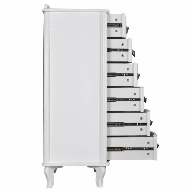 Комод Джульетта узкий 6 ящ., молочный дуб Л Комод Джульетта узкий 6 ящ., молочный дуб Л