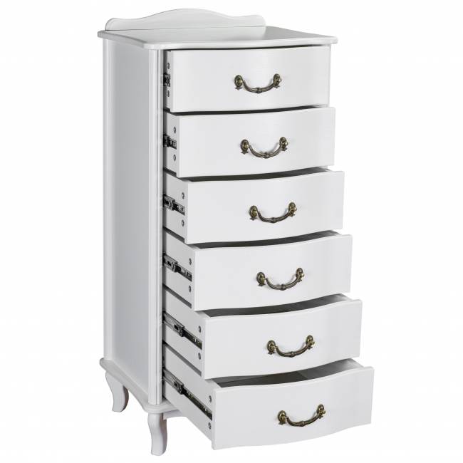 Комод Джульетта узкий 6 ящ., молочный дуб Л Комод Джульетта узкий 6 ящ., молочный дуб Л