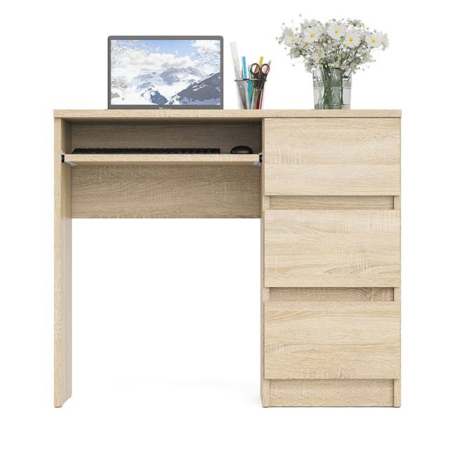 Стол компьютерный три ящика Мори МС-6 правый цвет дуб сонома Стол компьютерный три ящика Мори МС-6 правый цвет дуб сонома