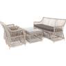 "Асти" лаунж-зона из искусственного ротанга на 4 персоны, цвет бежевый