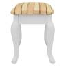 Банкетка Ретро с ящиком белый, ткань полоса бежевый