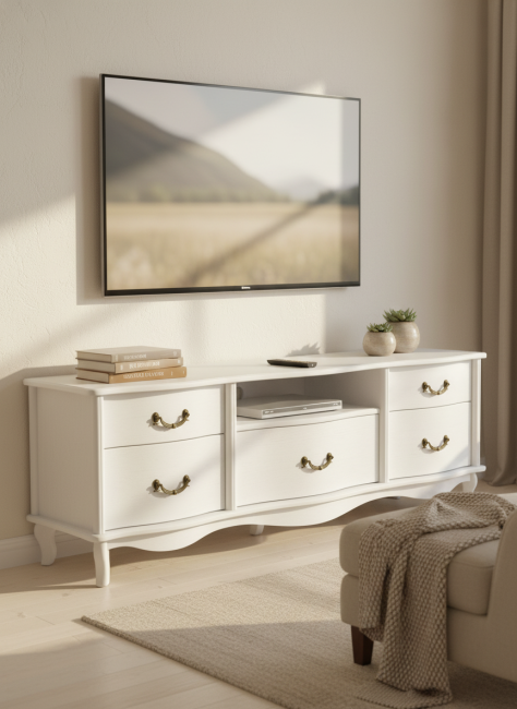 ТВ-тумба Джульетта-2 молочный дуб Л