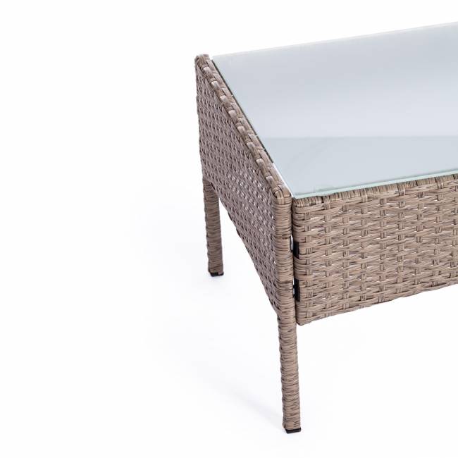 Лаундж сет [диван+2кресла+столик+подушки] (мод.210013 А) пластиковый ротанг, 107х60х83см/60х60х83см/79,5х45,5х34см, серый, ткань DB-11 светло-серый серый, ткань: DB-11 светло-серый пластиковый ротанг