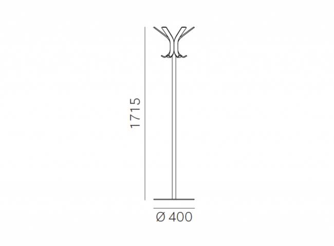 Вешалка напольная Ray Ø400х1715 мм Вешалка напольная Ray Ø400х1715 мм