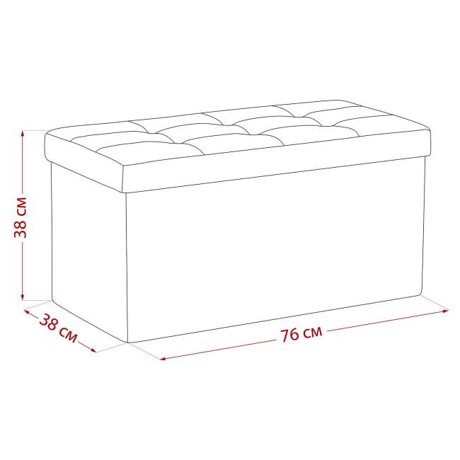 Пуф Leset Леда складной с крышкой Velutto 08 Пуф Leset Леда складной с крышкой Velutto 08