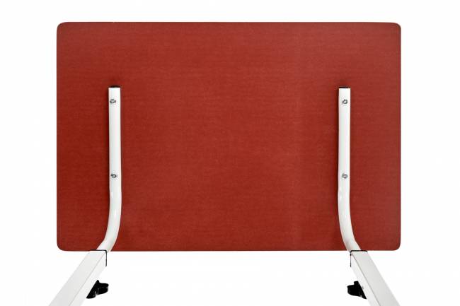 Стол многофункциональный на колесах, 60x40 см, «РОЛЛ», 2 ножки, регул.высота, мдф, металл, св. дерево, белый