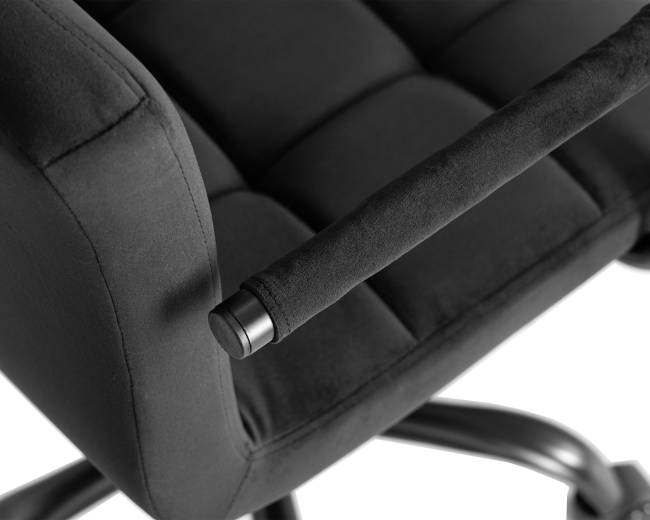 Офисное кресло для персонала DOBRIN TERRY BLACK, черный велюр (MJ9-101)