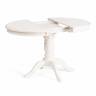 Стол STEFANO круглый бук, мдф, D90+30x77см, Ivory white