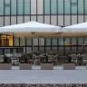 Зонт профессиональный 4х4 м Mega Telescopic серебристый, светлый беж 4000х4000 мм