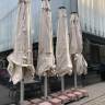 Зонт профессиональный 4х4 м Mega Telescopic серебристый, светлый беж 4000х4000 мм