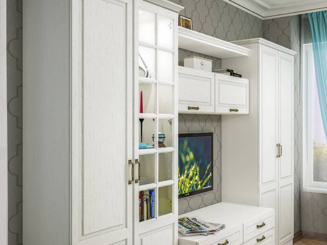 Ливерпуль Шкаф для одежды + карниз