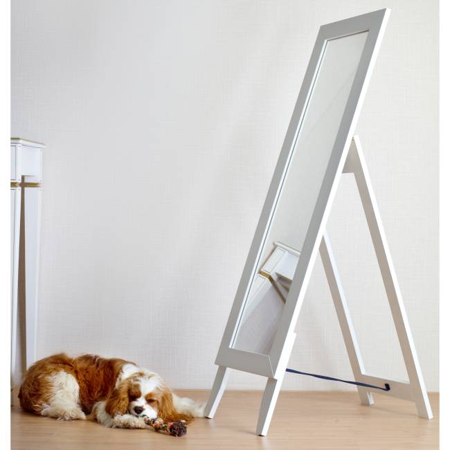 Зеркало напольное BeautyStyle 1 белый 130 см х 35 см