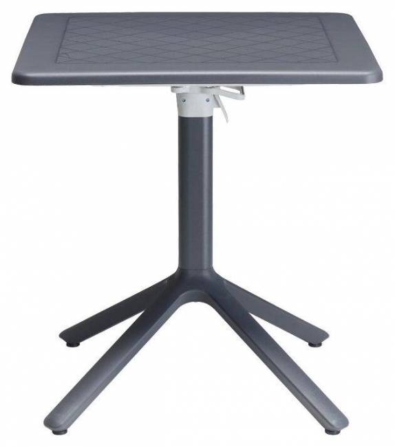 Стол пластиковый складной Eco Folding антрацит 700х700х750 мм