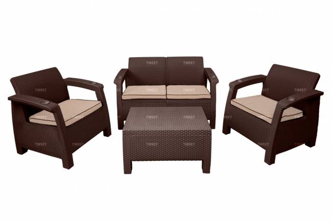 Комплект уличной мебели TWEET Terrace Set, венге