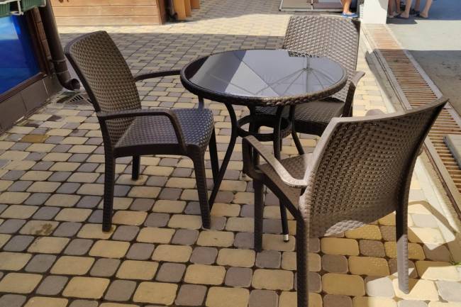 Стул B:rattan INDIANA с подлокотниками, коричневый