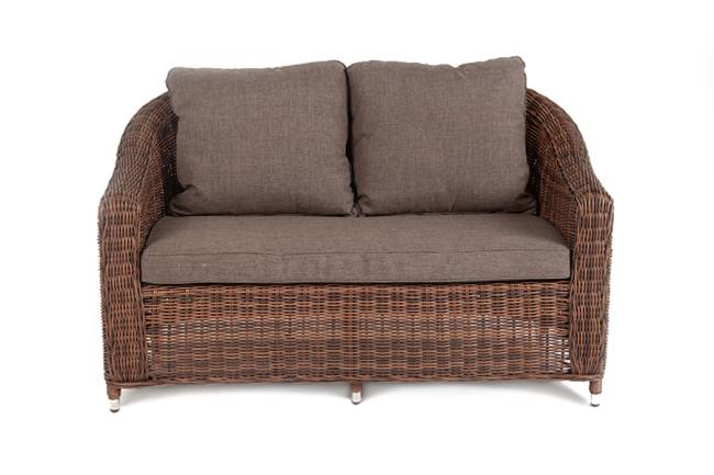"Кон Панна" диван из искусственного ротанга двухместный, цвет коричневый "Кон Панна" диван из искусственного ротанга двухместный, цвет коричневый