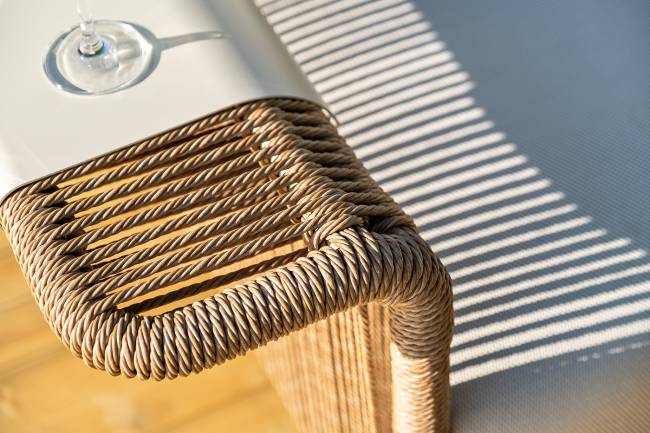 "Мальдивы" трансформирующаяся лаунж-зона из искусственного ротанга, цвет соломенный (К)