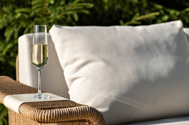 "Мальдивы" трансформирующаяся лаунж-зона из искусственного ротанга, цвет соломенный (К)