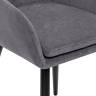 Стул с подлокотниками Leset Слим, каркас Черный, велюр Графит Графит Черный Стул с подлокотниками Leset Слим, каркас Черный, велюр Графит Графит Черный
