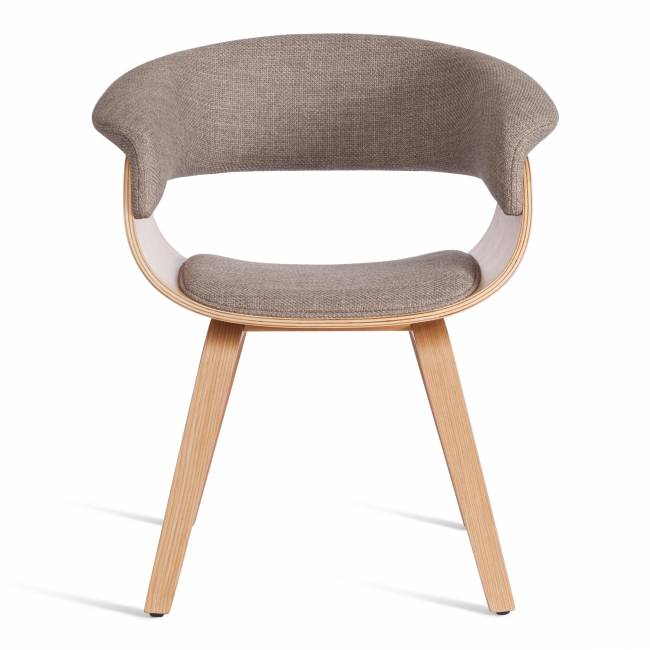 Стул VIMTA (mod.8021) дерево / ткань, 69х56х77 см, натуральный/бежевый, Aimcasa 5 береза, серый дерево / ткань