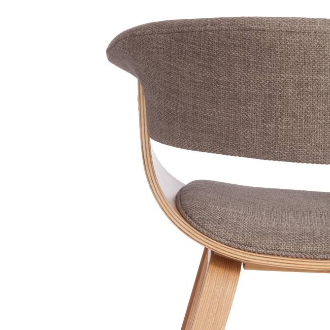 Стул VIMTA (mod.8021) дерево / ткань, 69х56х77 см, натуральный/бежевый, Aimcasa 5 береза, серый дерево / ткань