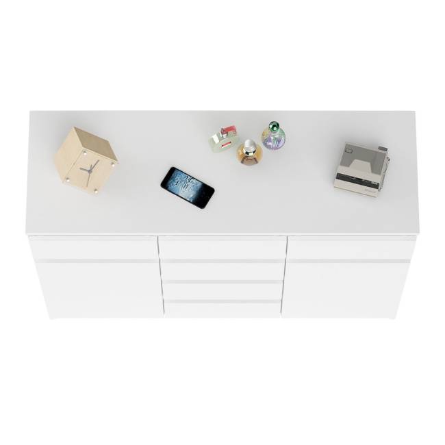 Комод с ящиками и дверками Мори МК1200.4 цвет белый