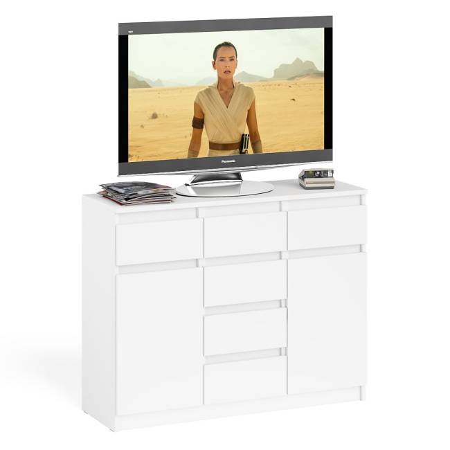 Комод с ящиками и дверками Мори МК1200.4 цвет белый