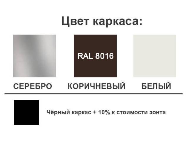 Зонт профессиональный 3х3 м Banana Plus серебристый, бежевый 3000х3000 мм