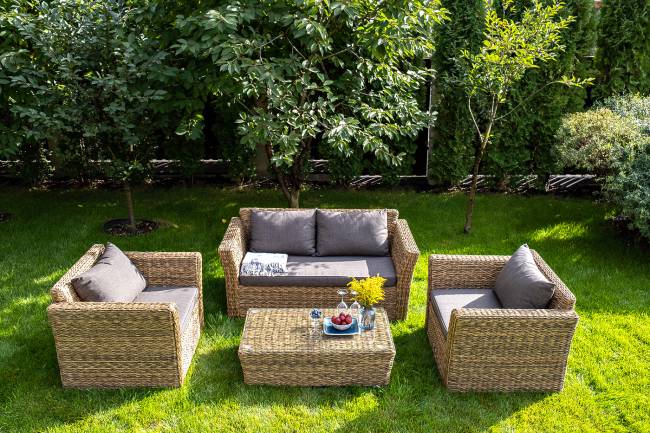 "Капучино Сингл" лаунж-зона из искусственного ротанга (гиацинт), цвет соломенный "Капучино Сингл" лаунж-зона из искусственного ротанга (гиацинт), цвет соломенный