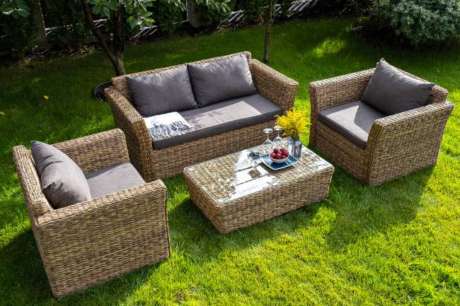 "Капучино Сингл" лаунж-зона из искусственного ротанга (гиацинт), цвет соломенный "Капучино Сингл" лаунж-зона из искусственного ротанга (гиацинт), цвет соломенный