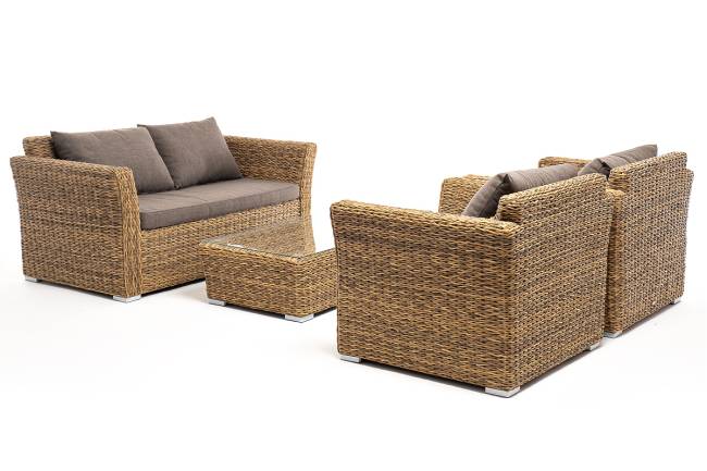 "Капучино Сингл" лаунж-зона из искусственного ротанга (гиацинт), цвет соломенный "Капучино Сингл" лаунж-зона из искусственного ротанга (гиацинт), цвет соломенный