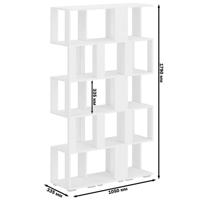 Комплект их 3-х открытых стеллажей цвет белый