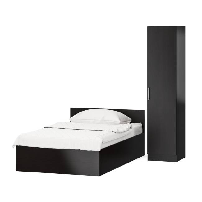 Кровать односпальная 1200 с пеналом Стандарт цвет венге Кровать односпальная 1200 с пеналом Стандарт цвет венге