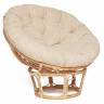 Кресло PAPASAN ECO/ПАПАСАН ЭКО P115-1/SP STD /c подушкой, ремешками/ диаметр подушки 129 см, 115x101x92 см, Natural (натуральный), ткань Старт Natural (натуральный)