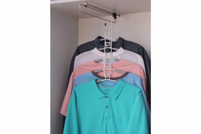 Вешалка-трансформер для одежды Гинго 5 в 1 серая