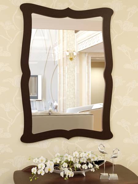 Зеркало навесное Берже 23 темно-коричневый 97 см х 67 см