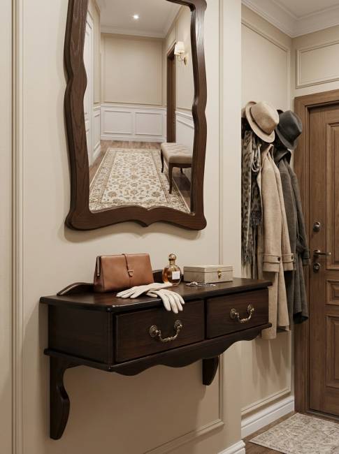 Зеркало навесное Берже 23 темно-коричневый 97 см х 67 см