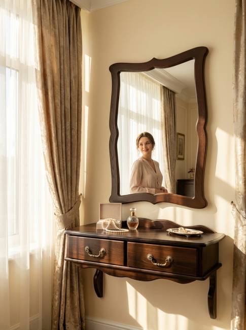 Зеркало навесное Берже 23 темно-коричневый 97 см х 67 см