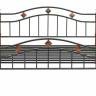 Кровать AT-126 дерево гевея/металл, 160*200 см (Queen bed), красный дуб/черный красный дуб/черный дерево гевея/металл